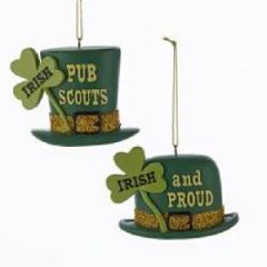 IRISH HAT ORNAMENTS 2 PC SET